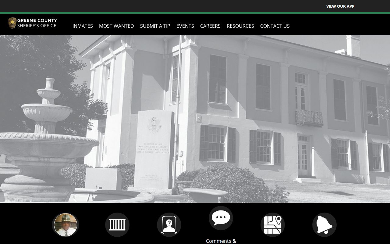 Greene County Sheriff's Office booking record and inmate app access